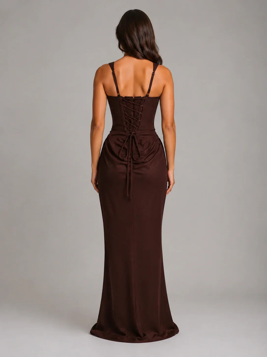 Fiora | Wedding Guest Dress Maxi Dress Women Corset Square Neck Spaghetti Strap Draped Formal