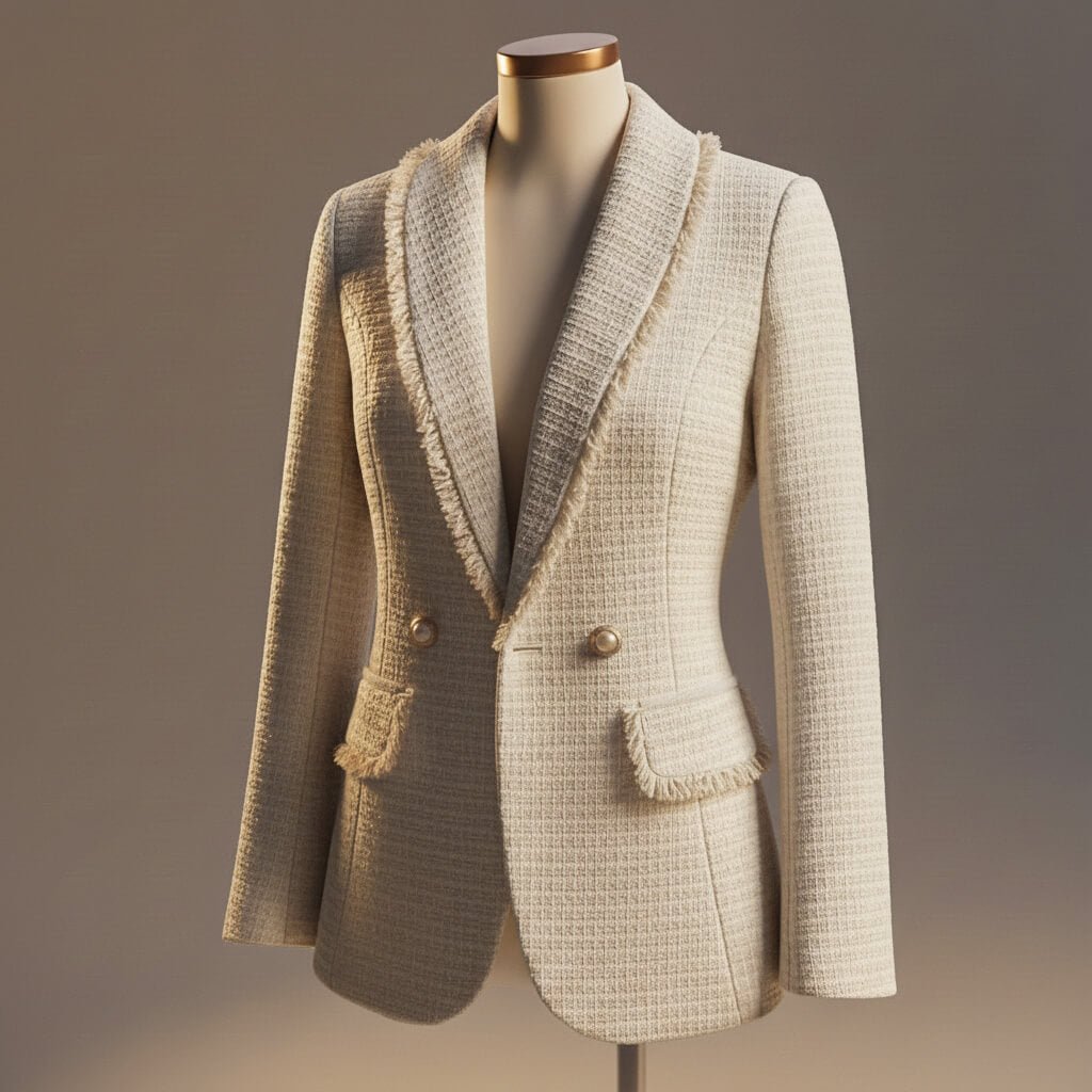 Yvette | Bouclé Double-Breasted Blazer for Women