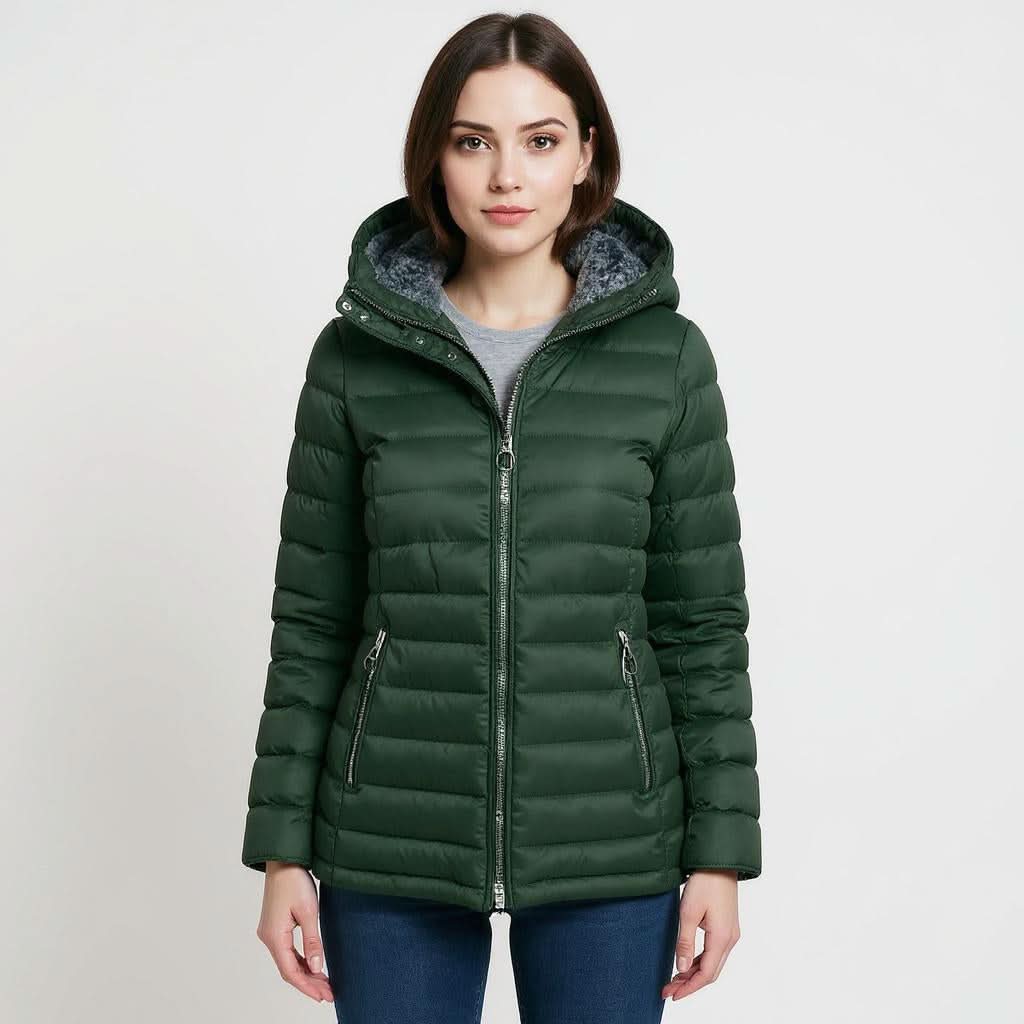 Mira | Puffer Coat Parka Winter Quilted Warm Hooded Faux Fur Fur Lined Zip Up