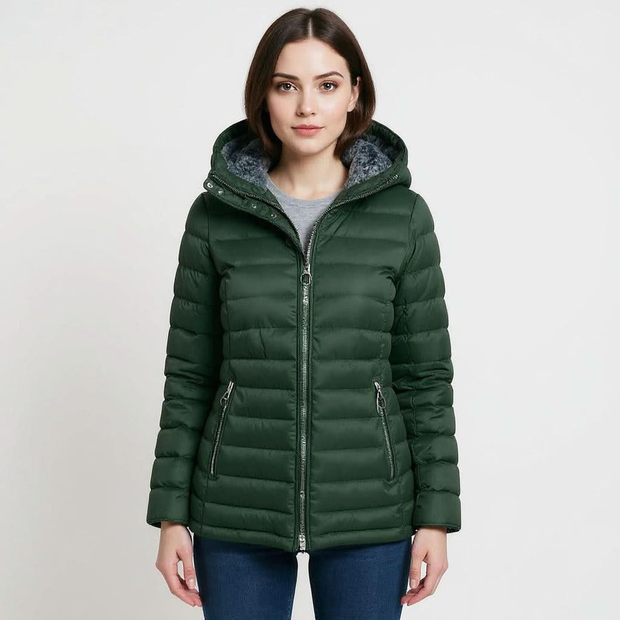 Mira | Puffer Coat Parka Winter Quilted Warm Hooded Faux Fur Fur Lined Zip Up
