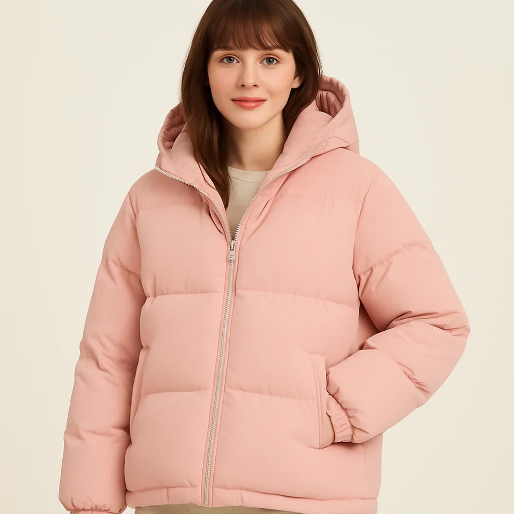 Sasha | Puffer Jacket Puffer Coat Quilted Winter Warm Hooded Water-Resistant Zip Up Padded Lined