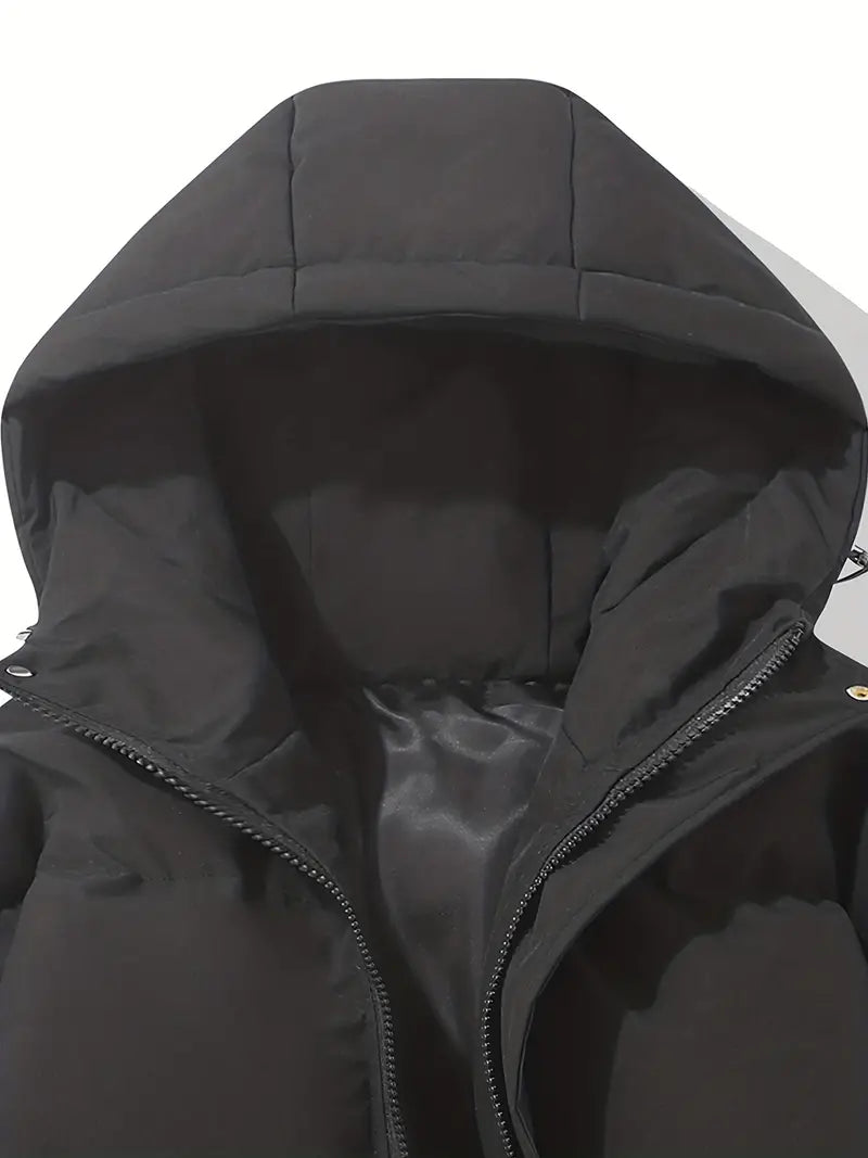 Sasha | Puffer Jacket Puffer Coat Quilted Winter Warm Hooded Water-Resistant Zip Up Padded Lined