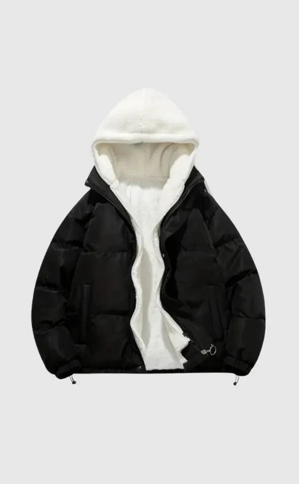 Lena | Quilted Jacket Puffer Jacket Puffer Coat Winter Warm Hooded Sherpa Lined Zip Up