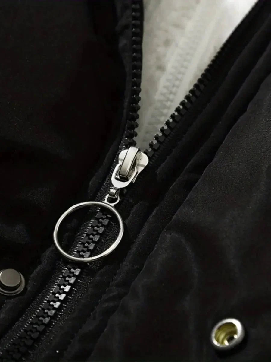 Lena | Quilted Jacket Puffer Jacket Puffer Coat Winter Warm Hooded Sherpa Lined Zip Up