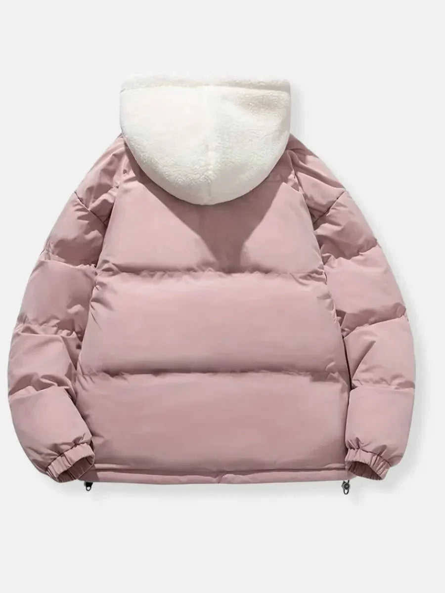 Lena | Quilted Jacket Puffer Jacket Puffer Coat Winter Warm Hooded Sherpa Lined Zip Up
