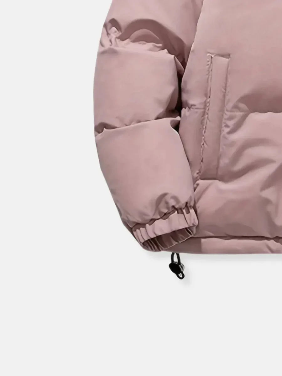 Lena | Quilted Jacket Puffer Jacket Puffer Coat Winter Warm Hooded Sherpa Lined Zip Up