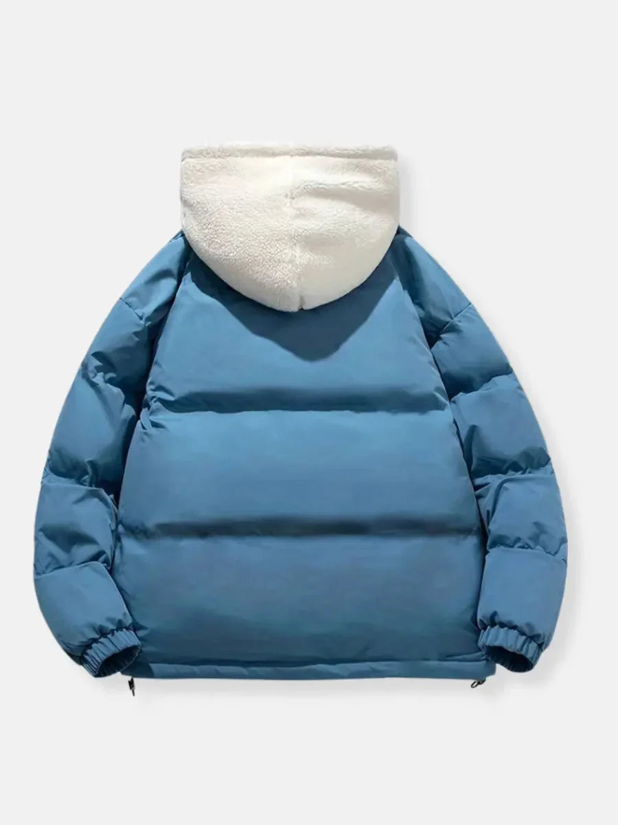 Lena | Quilted Jacket Puffer Jacket Puffer Coat Winter Warm Hooded Sherpa Lined Zip Up