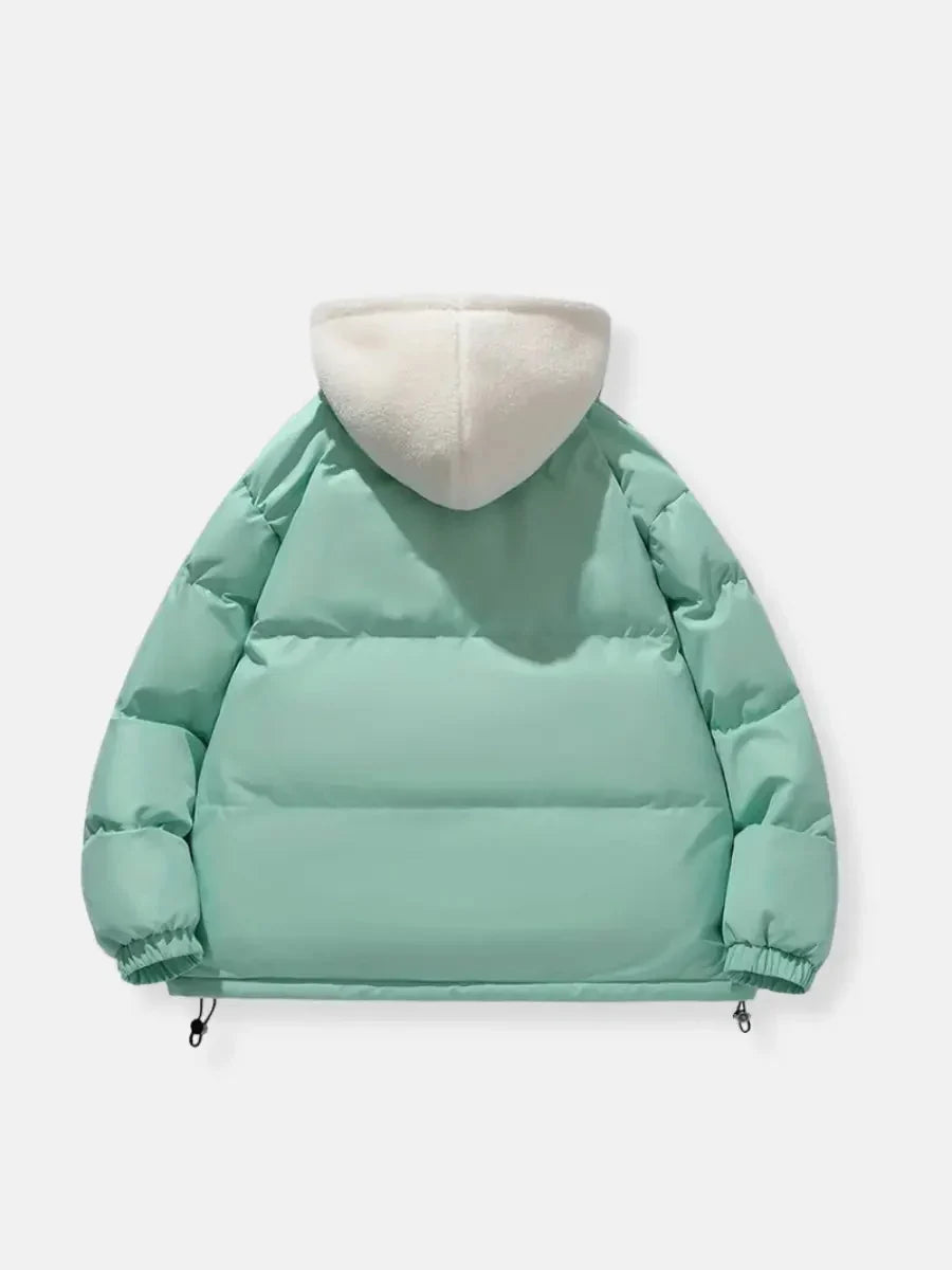 Lena | Quilted Jacket Puffer Jacket Puffer Coat Winter Warm Hooded Sherpa Lined Zip Up