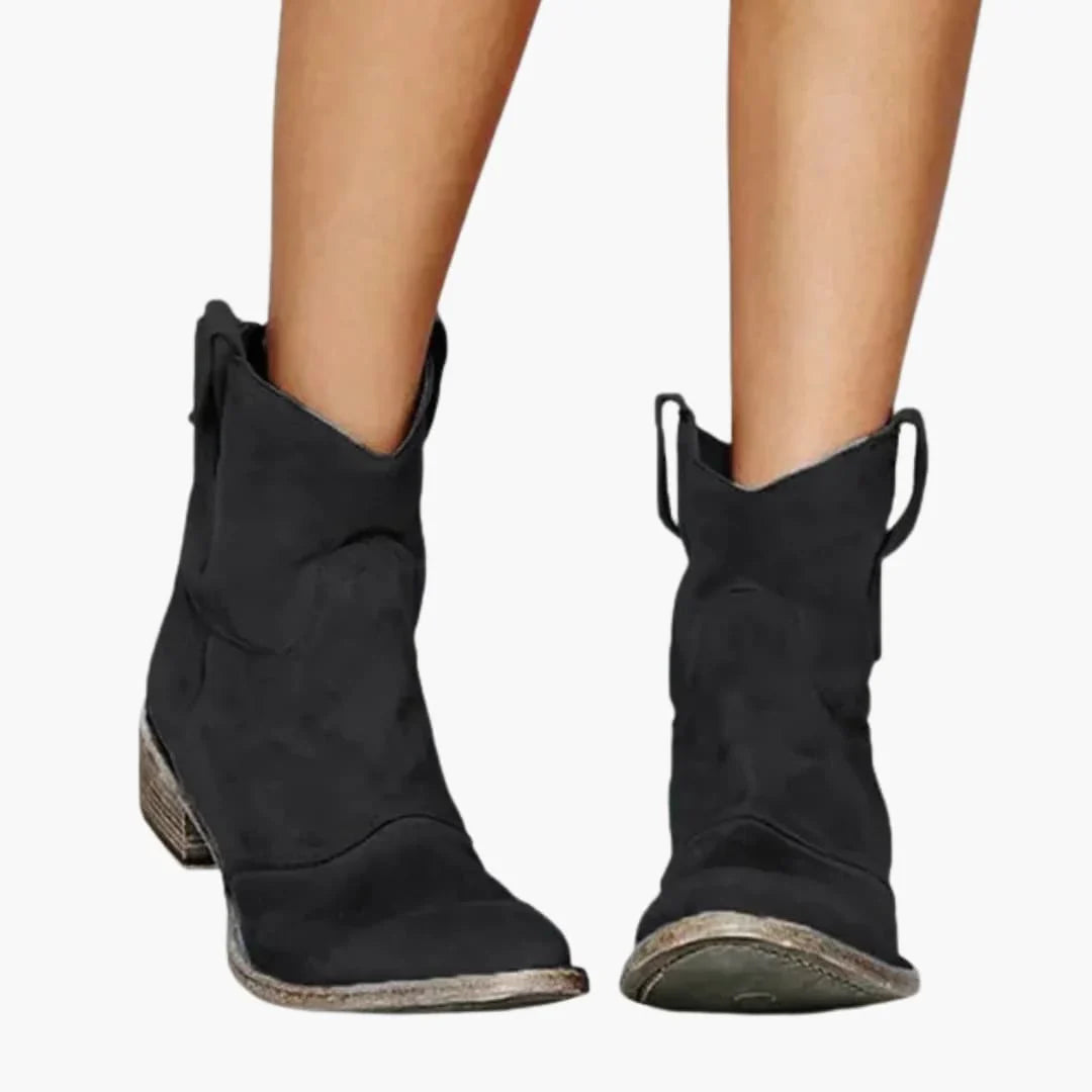 Josie | Cowboy Boots Western Boots Ankle Boots Women Winter Fall Pointed Toe Low Heel