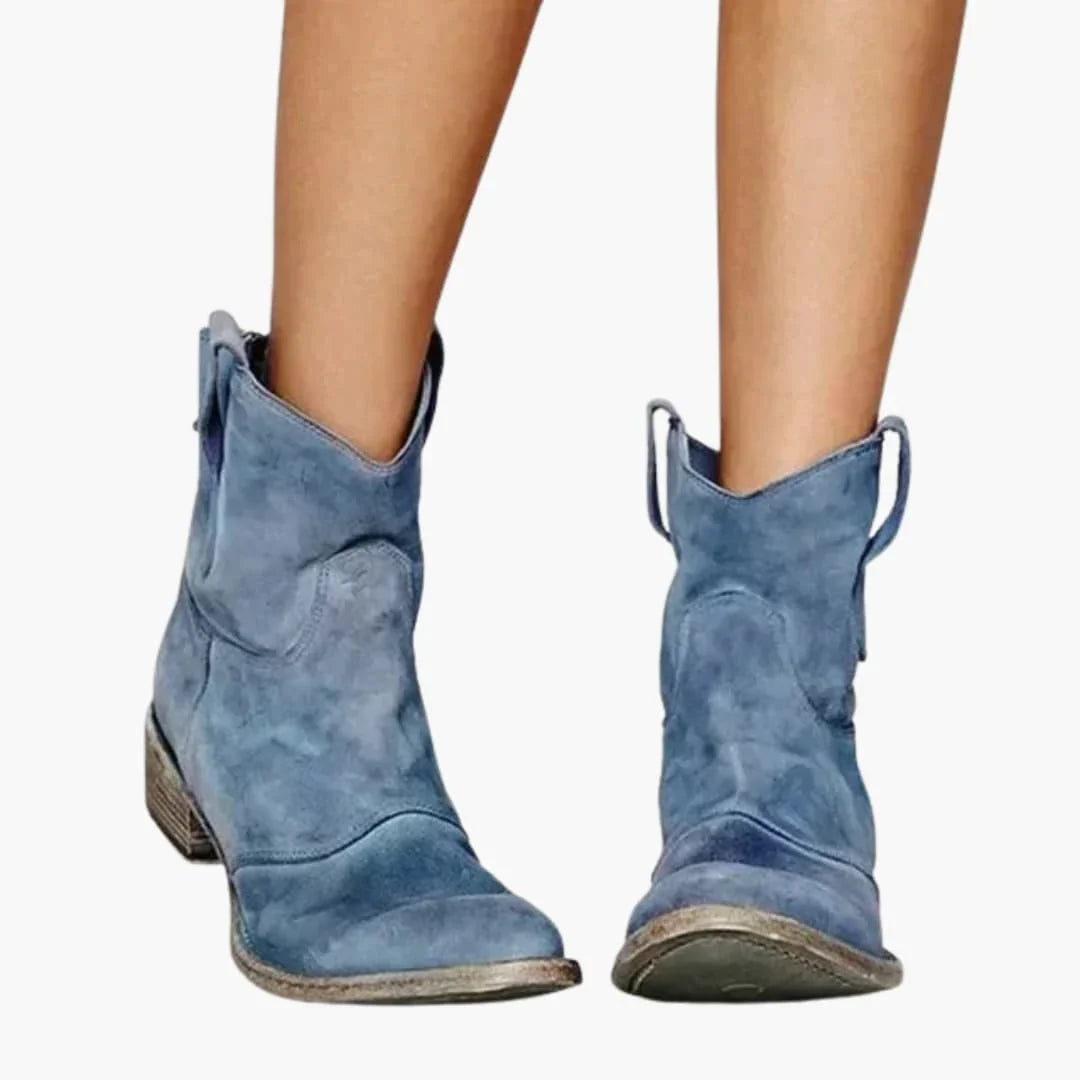 Josie | Cowboy Boots Western Boots Ankle Boots Women Winter Fall Pointed Toe Low Heel