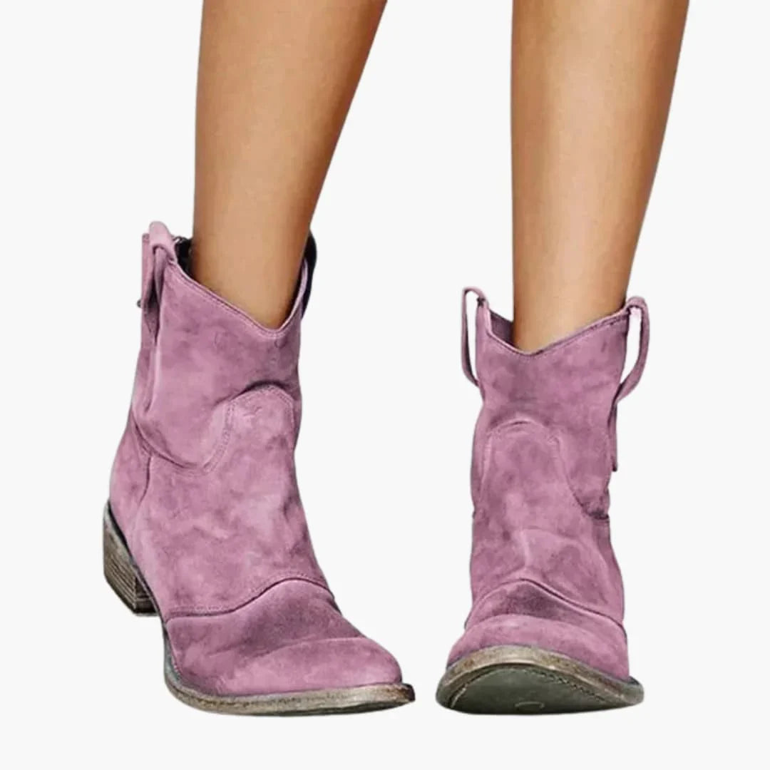 Josie | Cowboy Boots Western Boots Ankle Boots Women Winter Fall Pointed Toe Low Heel