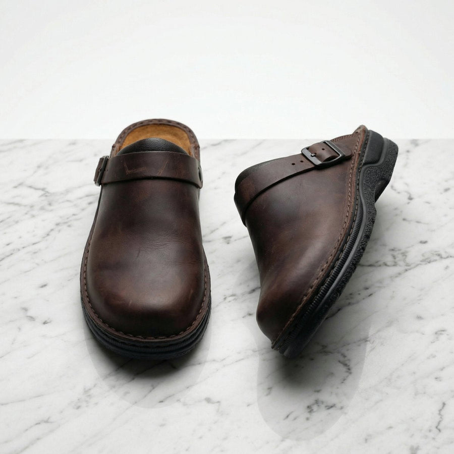 Tori | Clogs, Leather Boots, Women, Slip On, Mule, Autumn, Winter, Cushioned, Warm, Round Toe