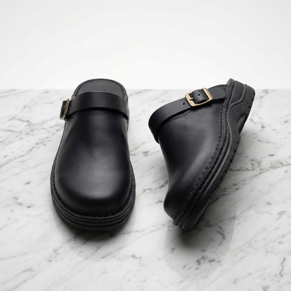 Tori | Clogs, Leather Boots, Women, Slip On, Mule, Autumn, Winter, Cushioned, Warm, Round Toe