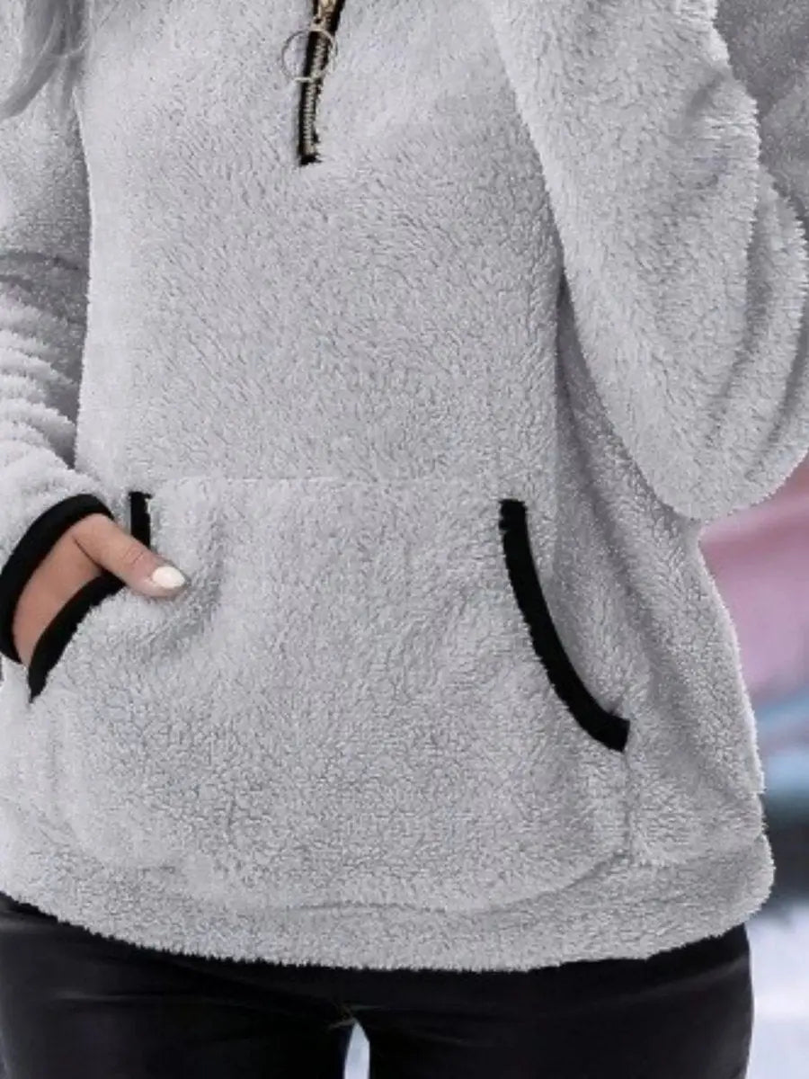 Ginny | Fleece Half-Zip Quarter-Zip Cardigan for Women