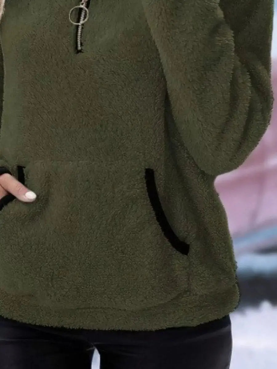 Ginny | Fleece Half-Zip Quarter-Zip Cardigan for Women