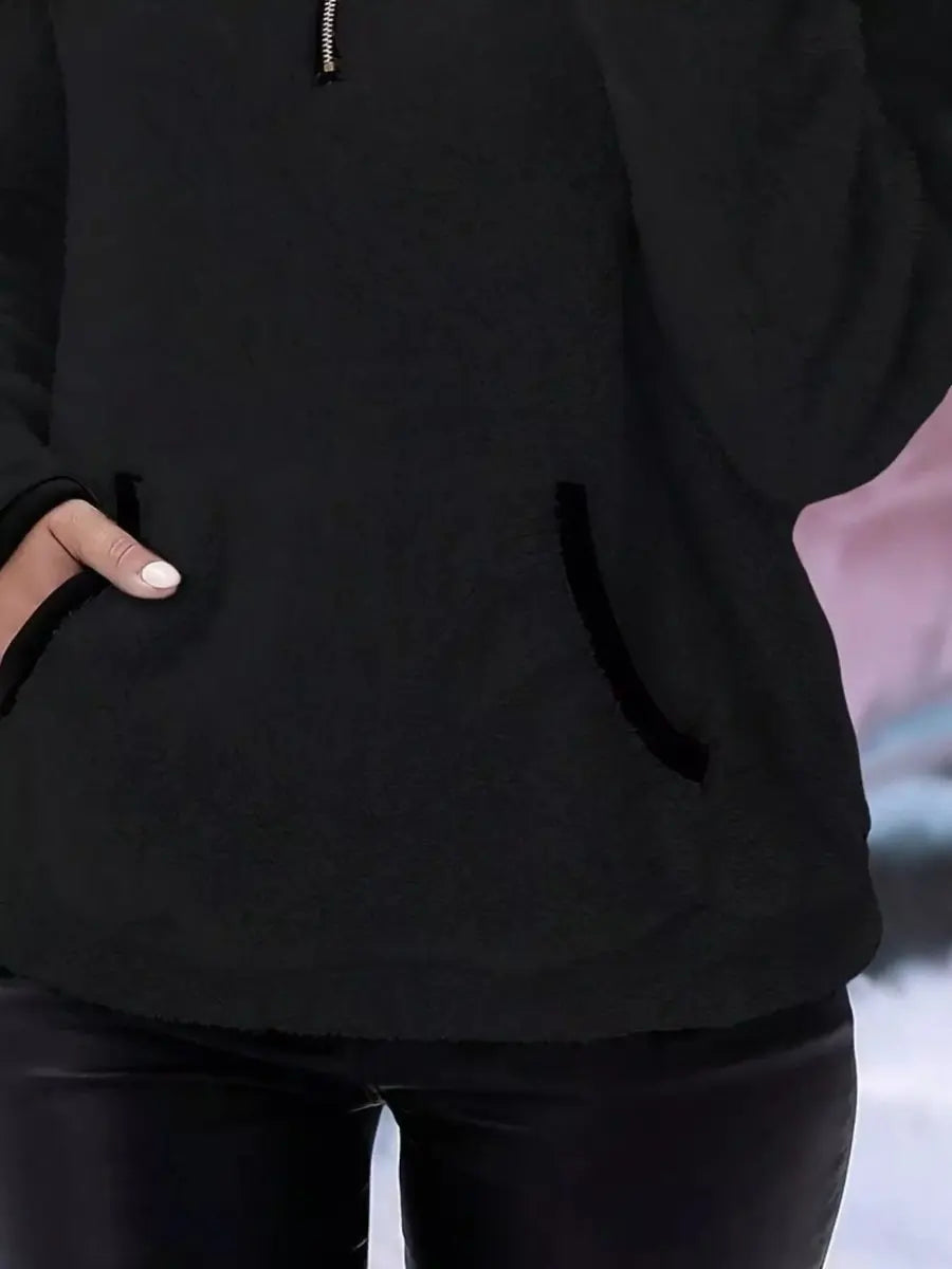 Ginny | Fleece Half-Zip Quarter-Zip Cardigan for Women