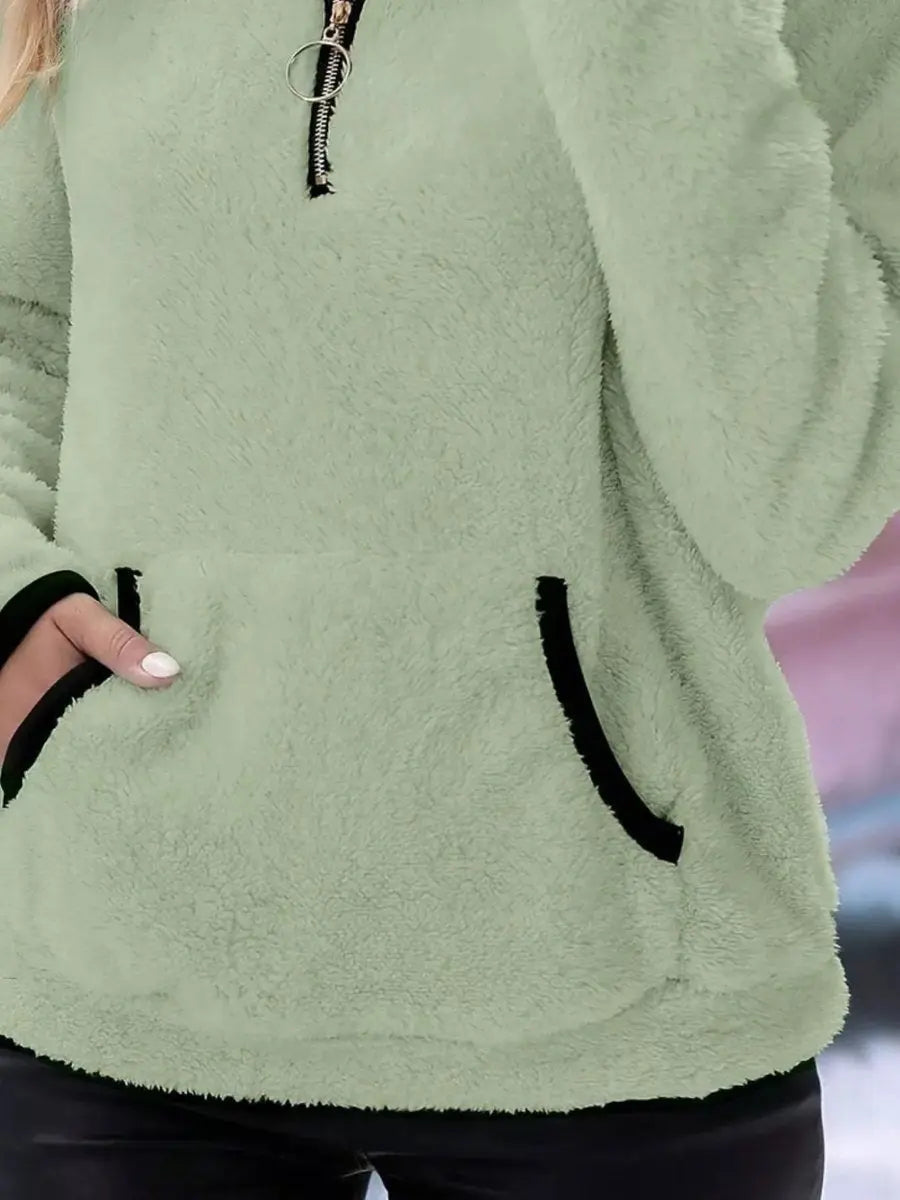Ginny | Fleece Half-Zip Quarter-Zip Cardigan for Women