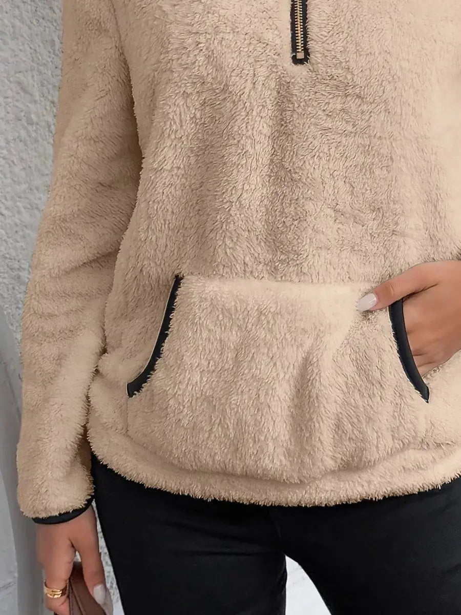 Ginny | Fleece Half-Zip Quarter-Zip Cardigan for Women
