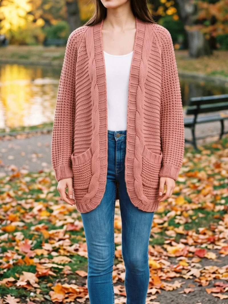 Celine | Cable-Knit Cardigan for Women