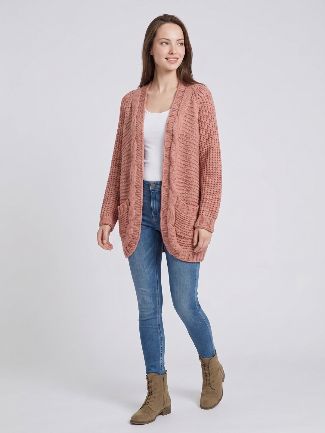 Celine | Cable-Knit Cardigan for Women
