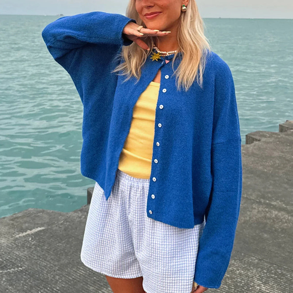 Aubrey | Relaxed-Fit Button-Front Cardigan for Women