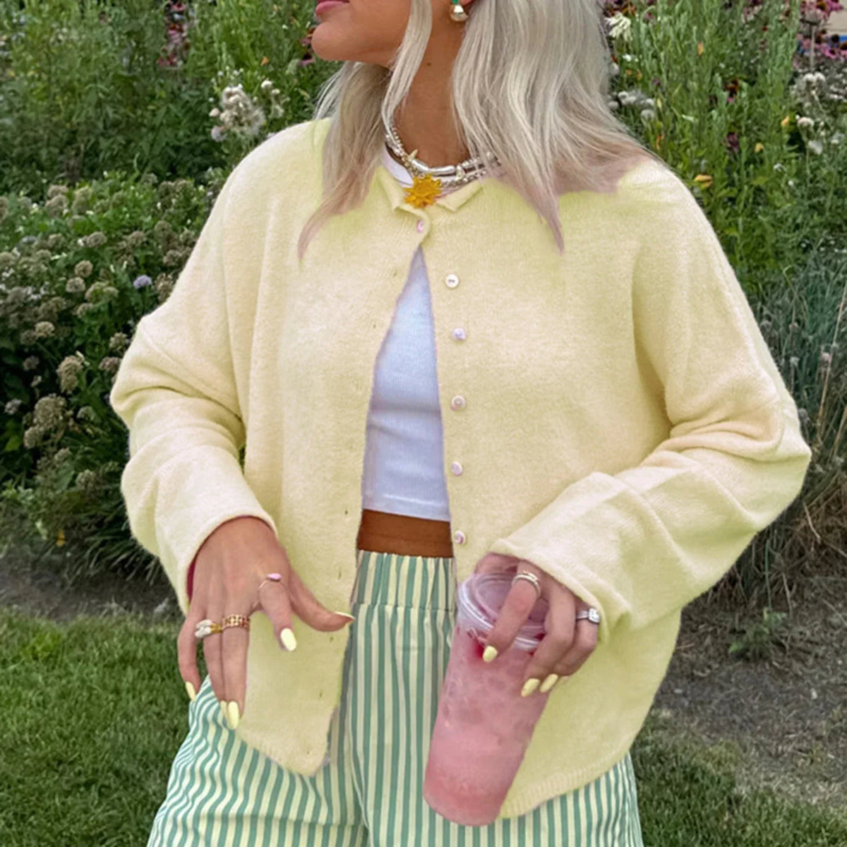 Aubrey | Relaxed-Fit Button-Front Cardigan for Women