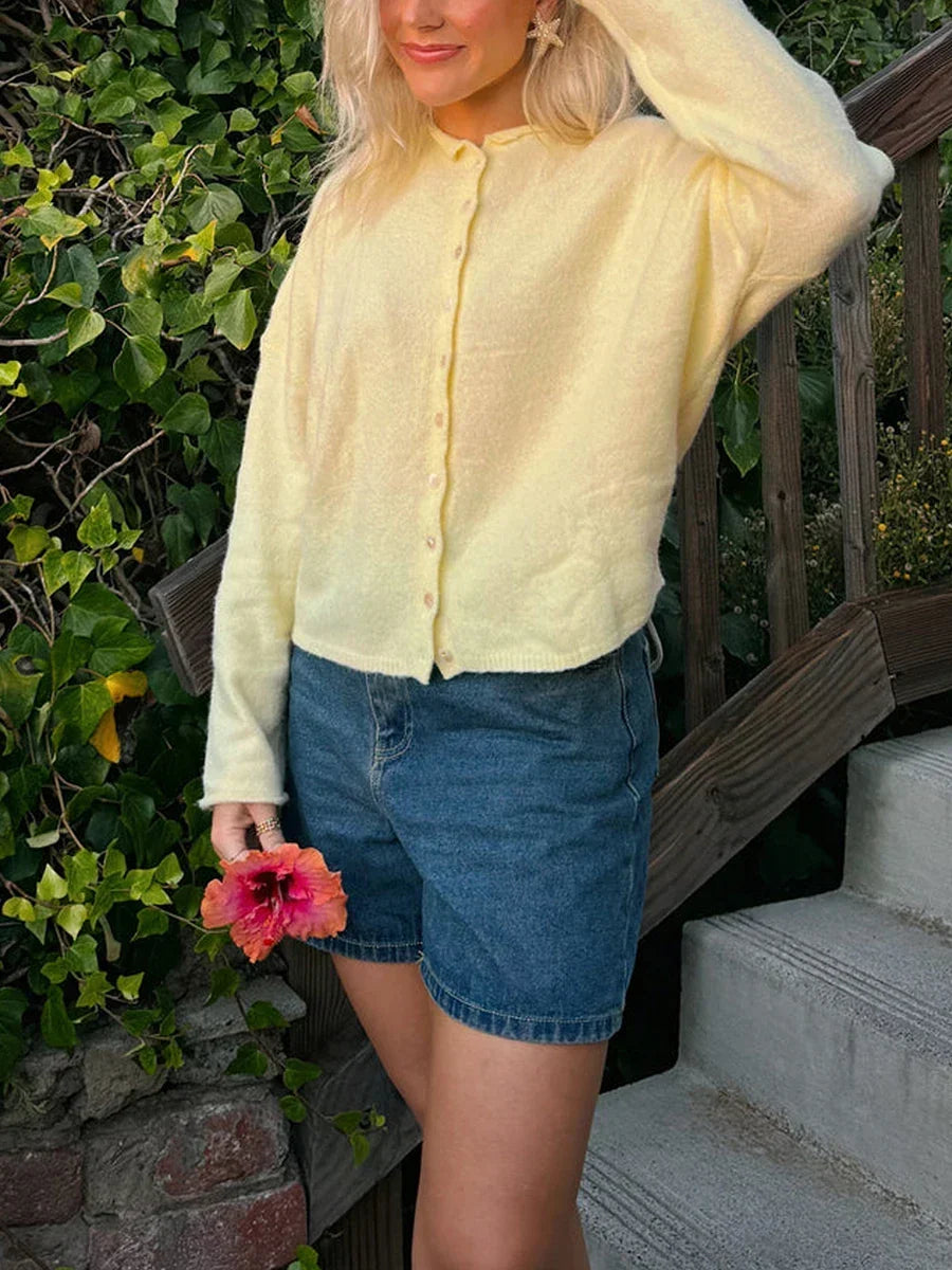 Aubrey | Relaxed-Fit Button-Front Cardigan for Women