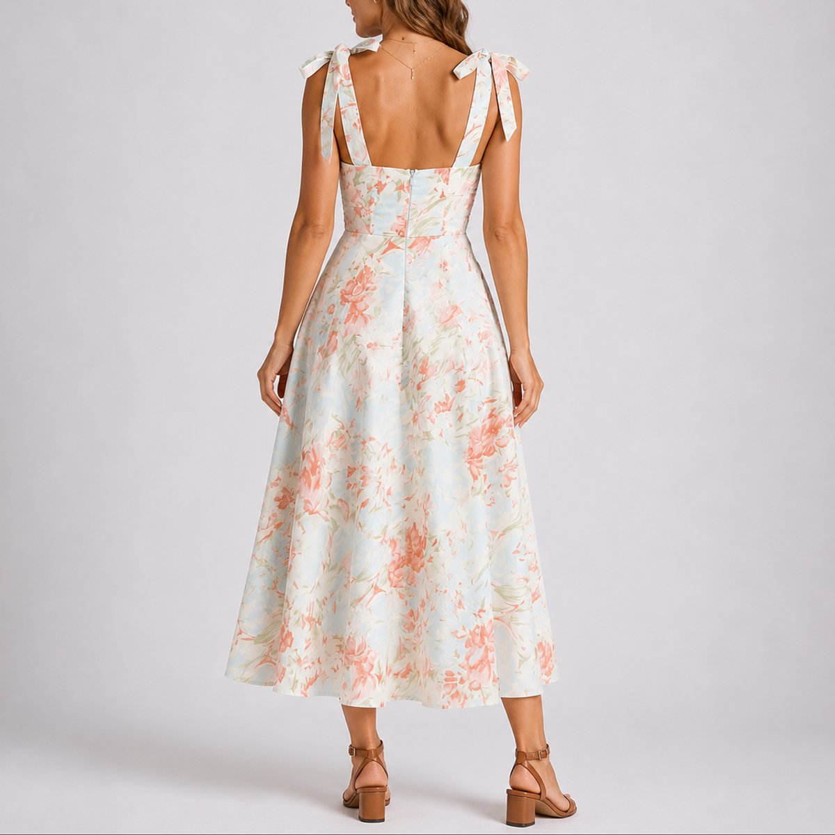 Marisol | Wedding Guest Dress Midi Dress Women Floral Ruched Sweetheart A-Line Formal Cocktail Fall