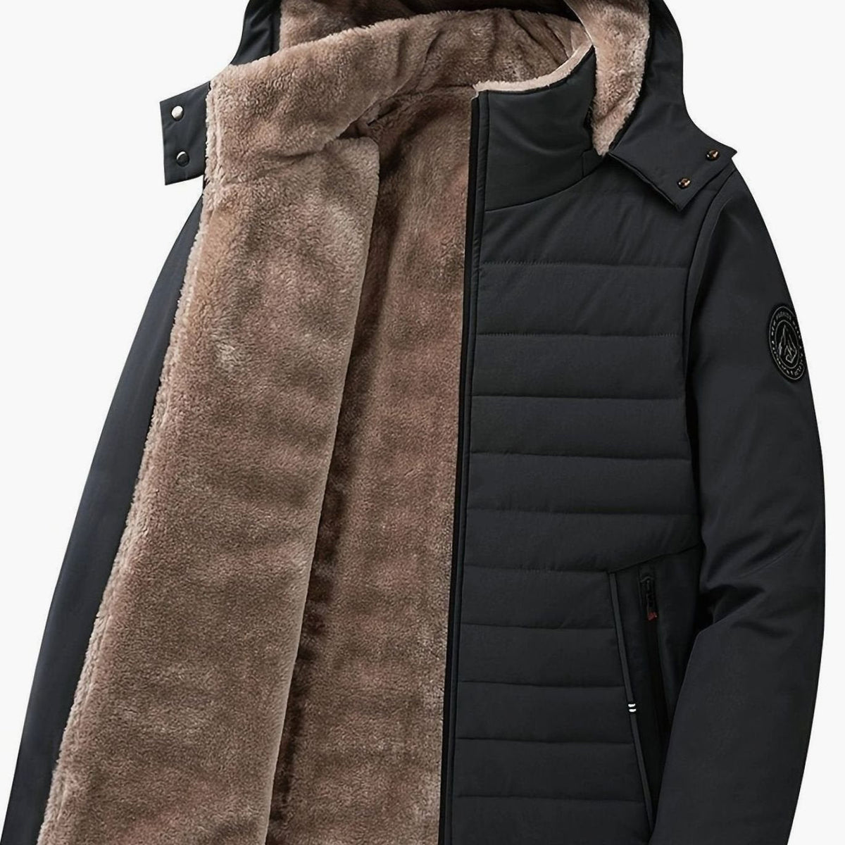 Edda | Women's Winter Coat Sherpa-Lined Hooded Quilted Insulated Warm Zip-Up