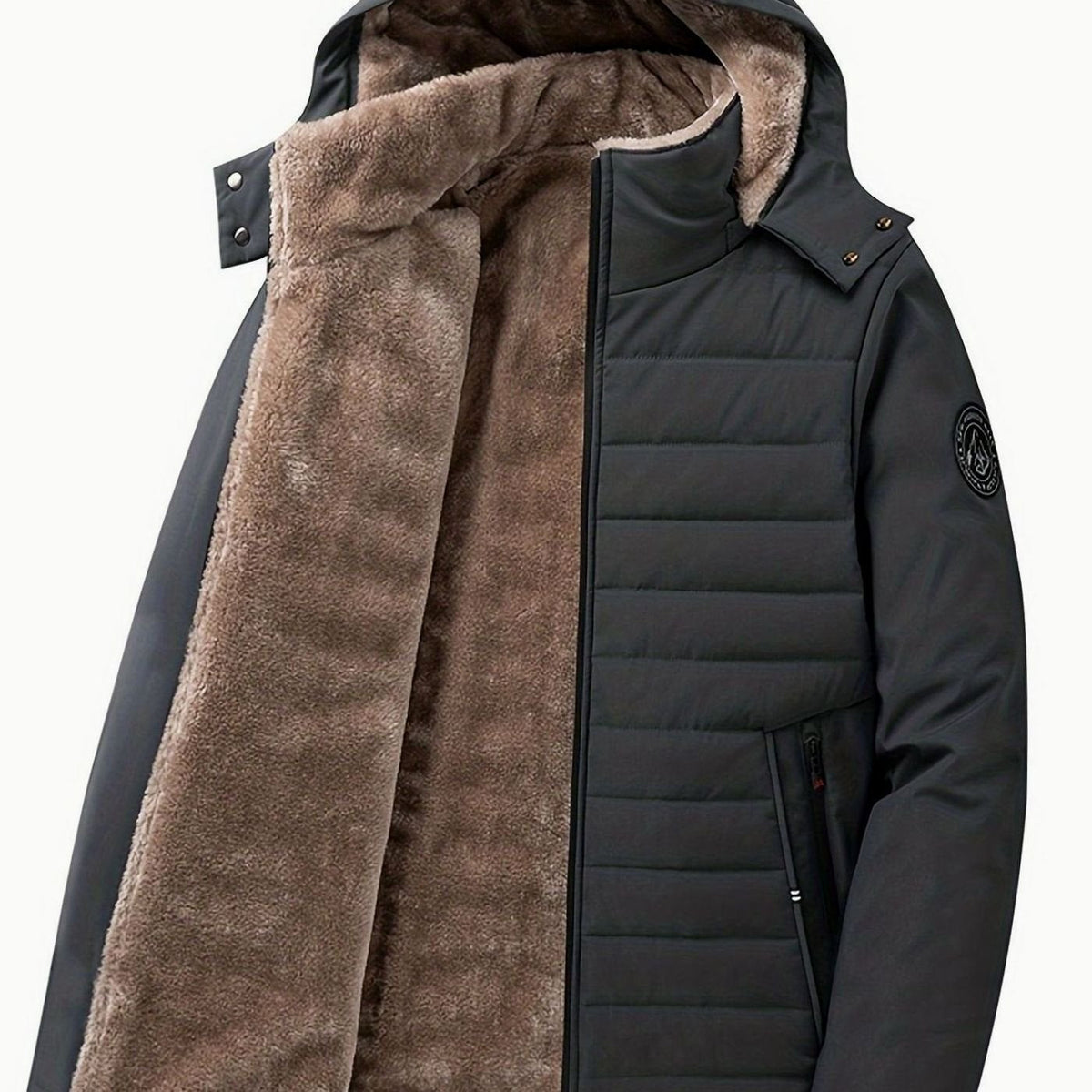 Edda | Women's Winter Coat Sherpa-Lined Hooded Quilted Insulated Warm Zip-Up