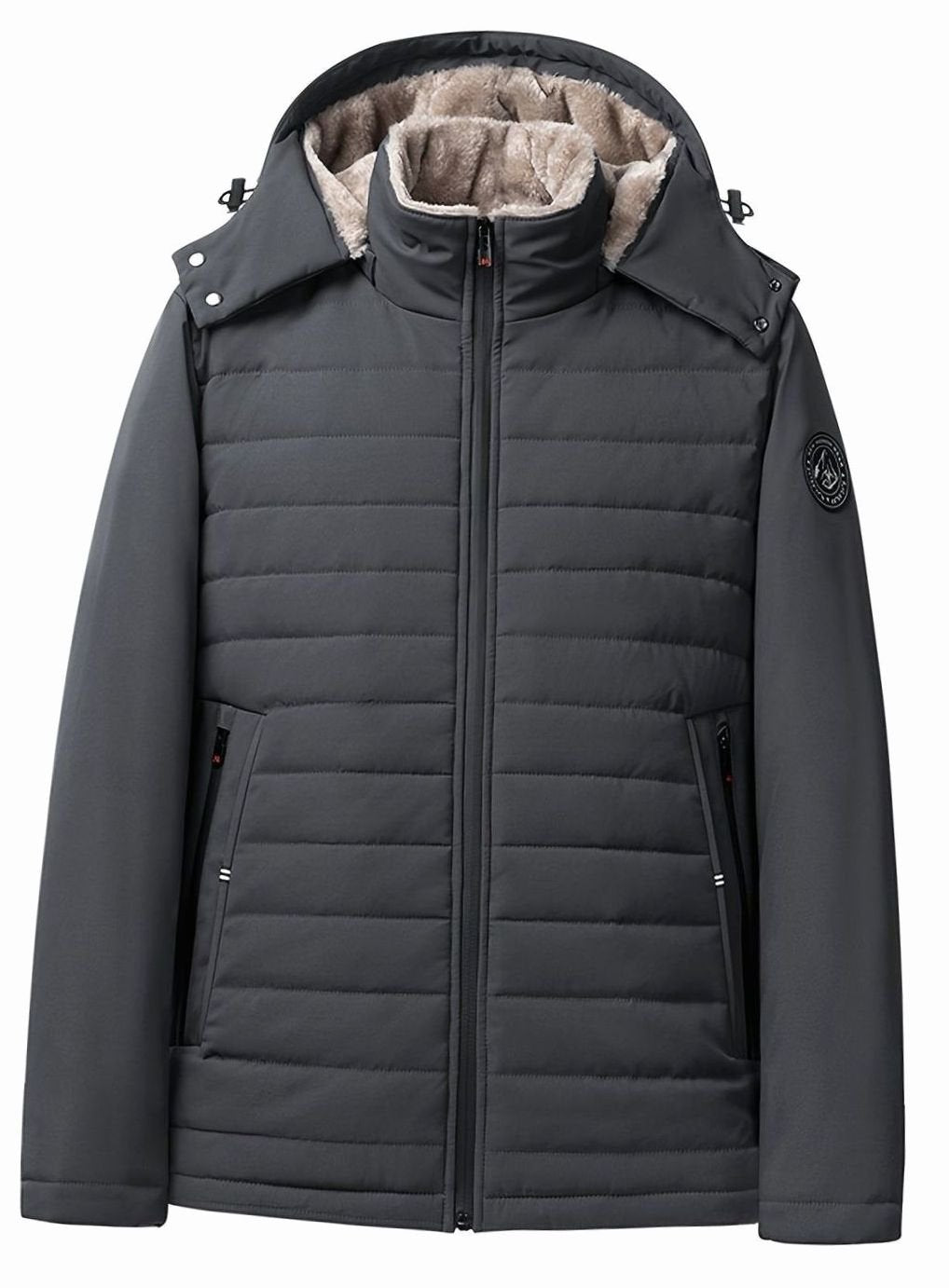 Edda | Women's Winter Coat Sherpa-Lined Hooded Quilted Insulated Warm Zip-Up