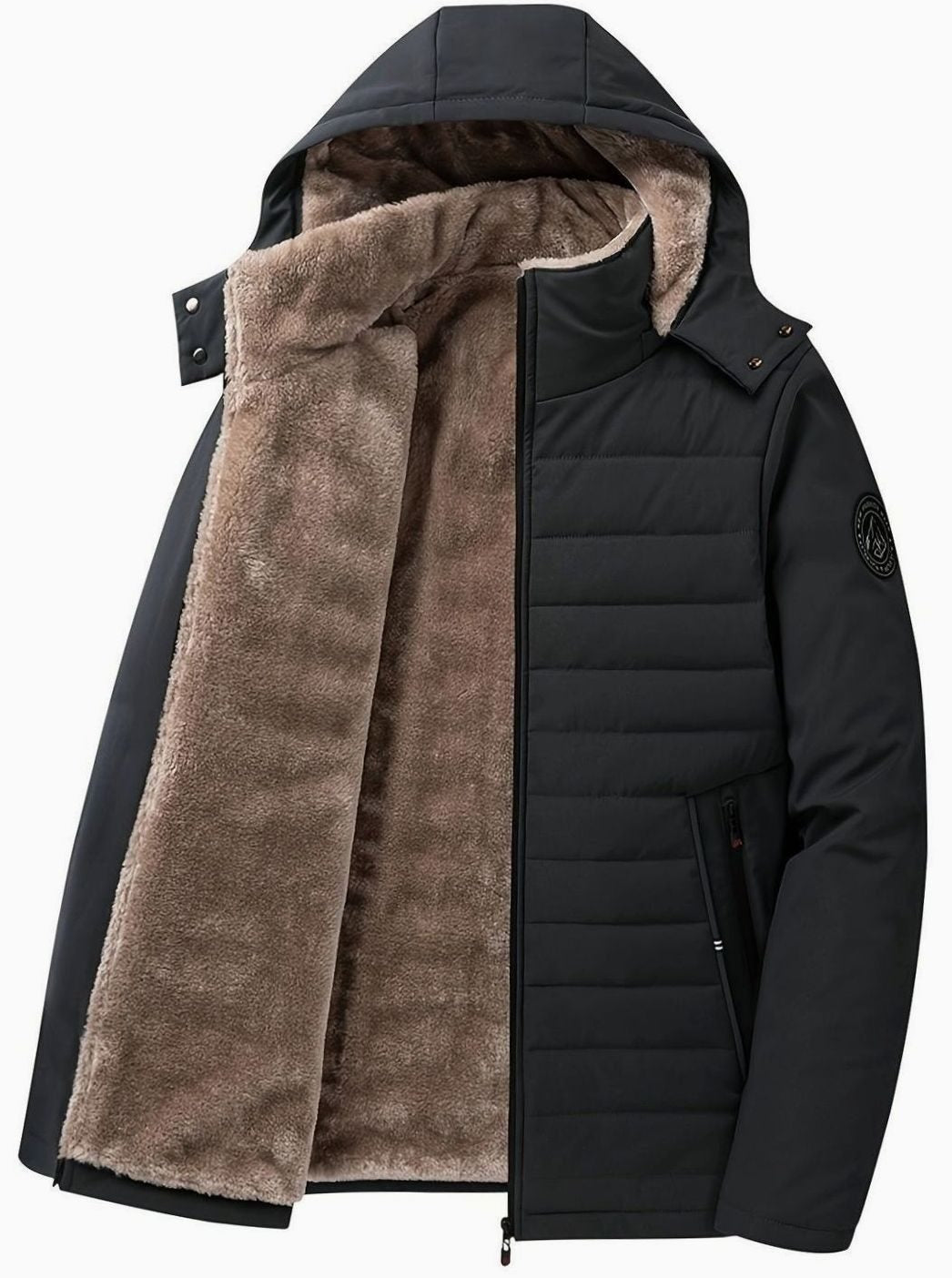 Edda | Women's Winter Coat Sherpa-Lined Hooded Quilted Insulated Warm Zip-Up