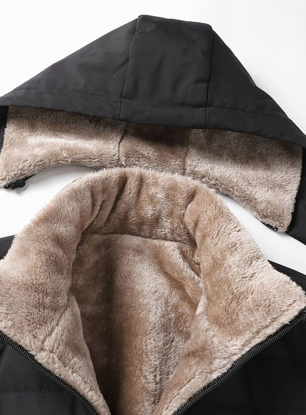 Edda | Women's Winter Coat Sherpa-Lined Hooded Quilted Insulated Warm Zip-Up
