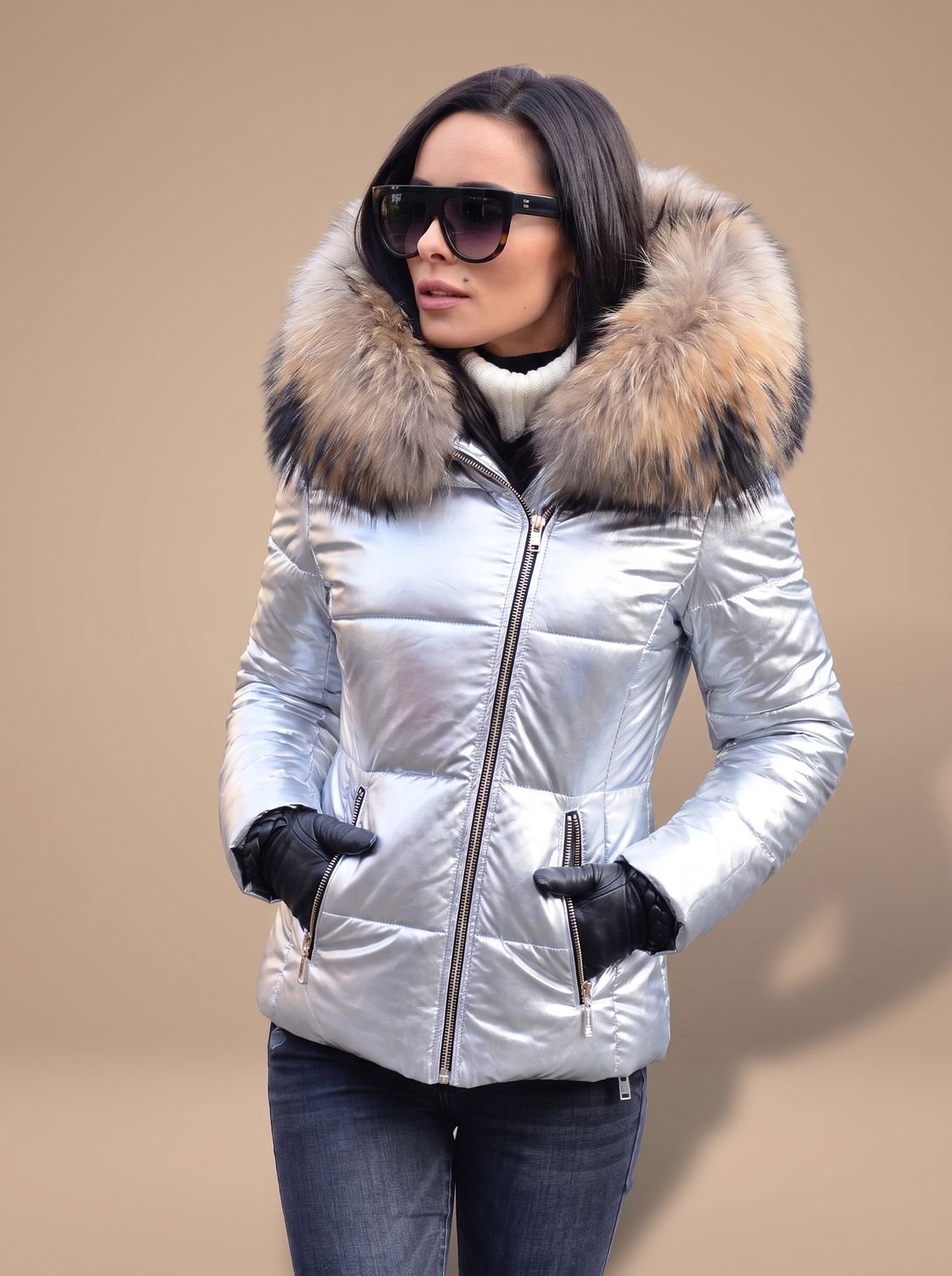 Mackenzie | Puffer Coat Puffer Jacket Quilted Winter Warm Hooded Faux Fur Fitted Zip Up