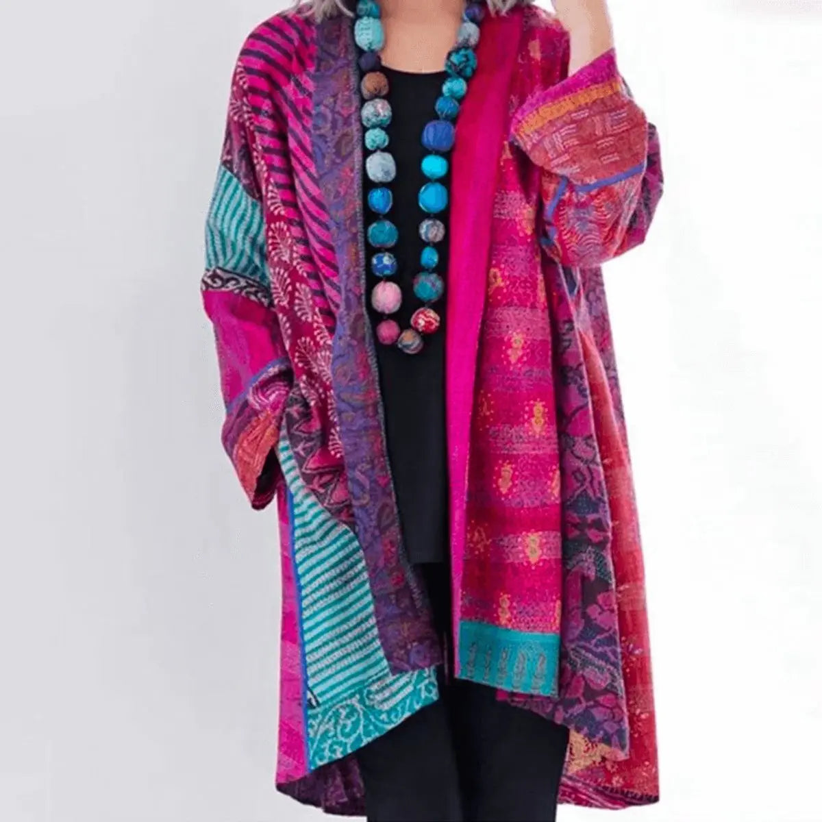 Dahlia | Patchwork Longline Cardigan for Women