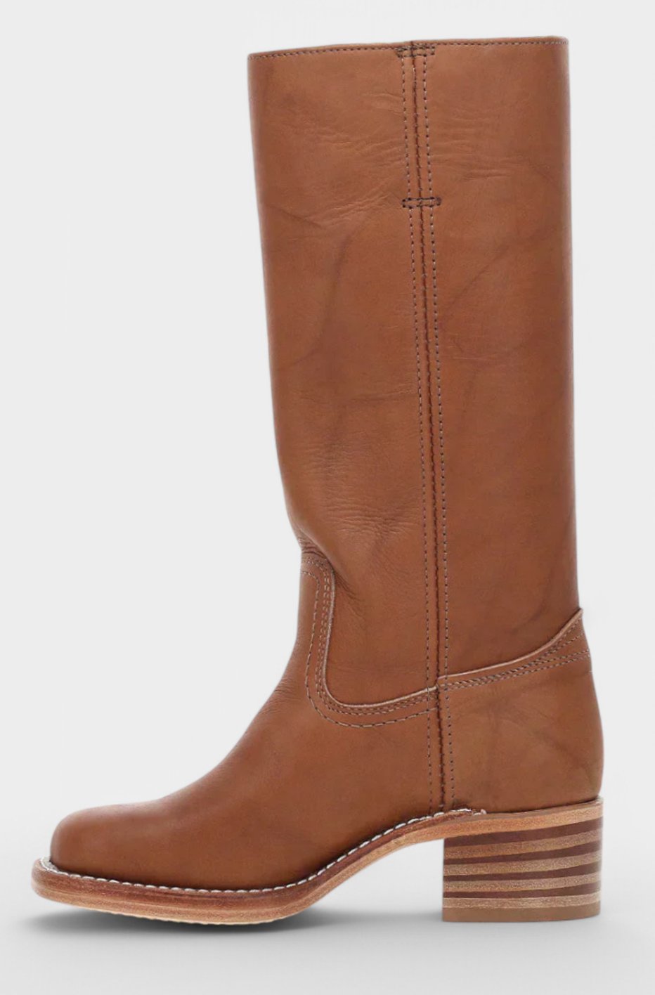 Gaia | Leather Knee High Boots Tall Boots Riding Boots Women Winter Fall Block Heel
