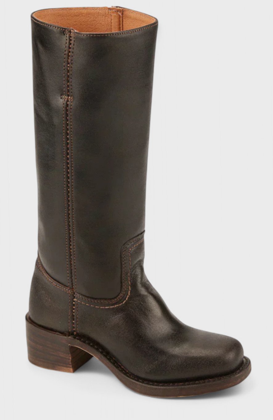 Gaia | Leather Knee High Boots Tall Boots Riding Boots Women Winter Fall Block Heel
