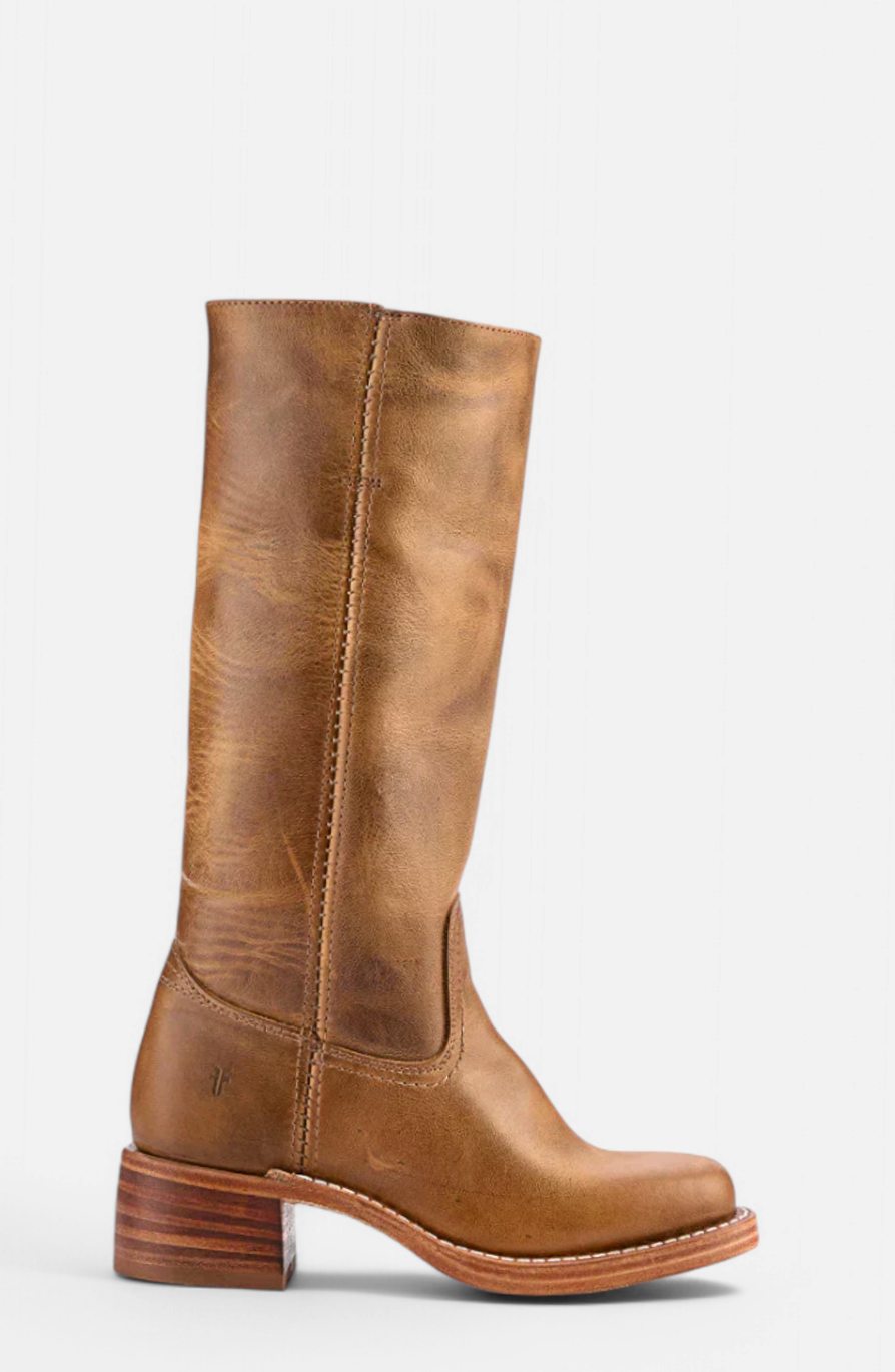 Gaia | Leather Knee High Boots Tall Boots Riding Boots Women Winter Fall Block Heel