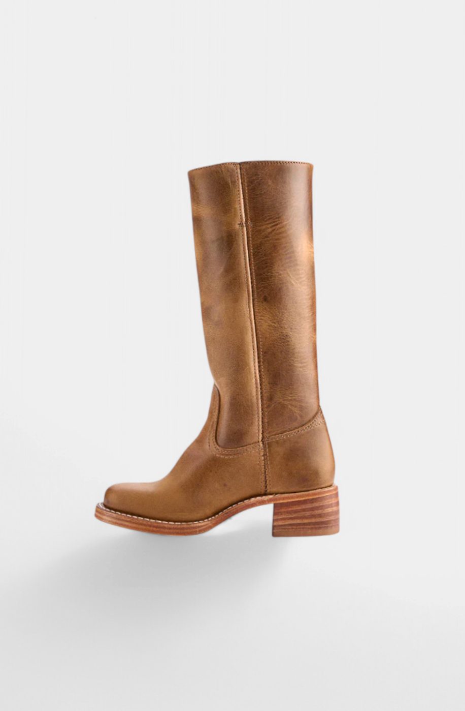 Gaia | Leather Knee High Boots Tall Boots Riding Boots Women Winter Fall Block Heel
