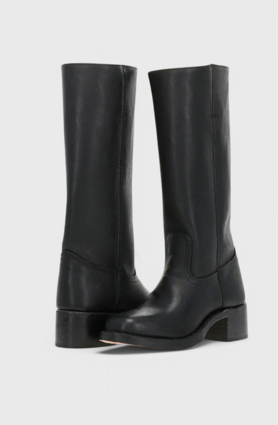 Gaia | Leather Knee High Boots Tall Boots Riding Boots Women Winter Fall Block Heel
