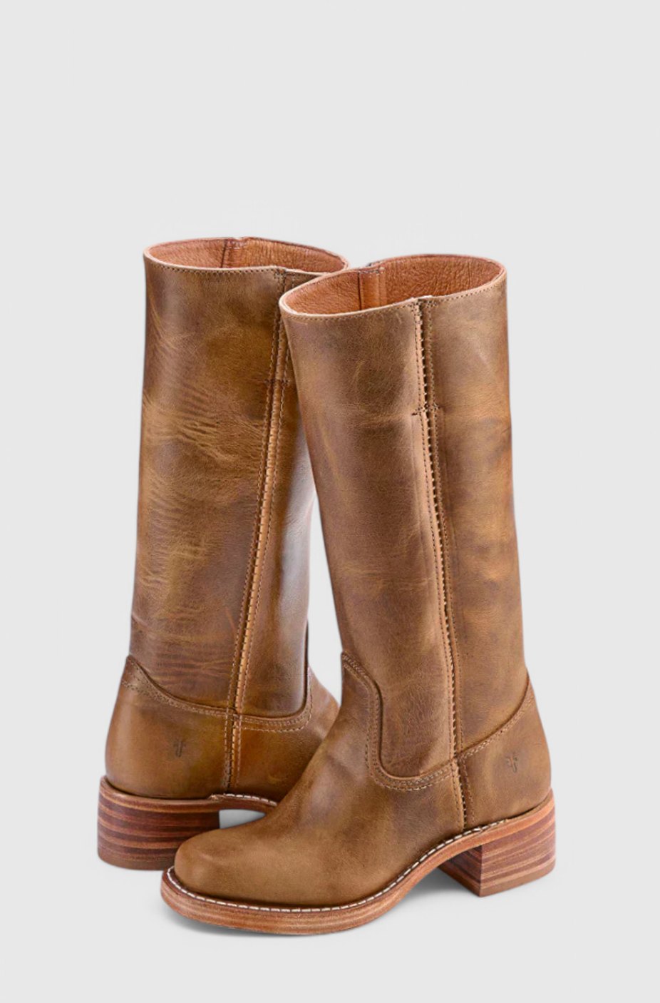 Gaia | Leather Knee High Boots Tall Boots Riding Boots Women Winter Fall Block Heel