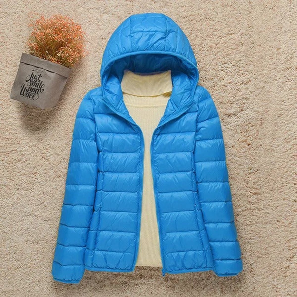 Eleanor | Puffer Jacket Quilted Winter Warm Hooded Lightweight Packable Zip Up Padded Water-Resistant