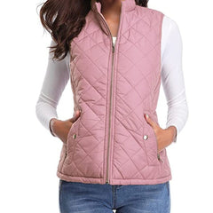 Women's lightweight quilted gilet by Christine Brewer, sleeveless zip-up jacket with a stylish quilted design and comfortable fit.