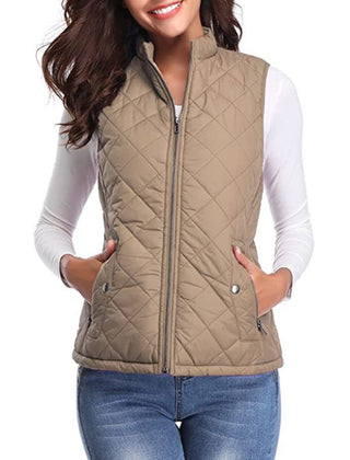 Women’s lightweight quilted gilet by Christine Brewer, sleeveless zip-up jacket with a stylish, padded design for added warmth.