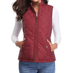 Women's lightweight quilted sleeveless gilet by Christine Brewer, zip-up design with a comfortable, stylish fit.