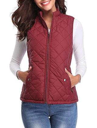 Women's lightweight quilted sleeveless gilet by Christine Brewer, zip-up design with a comfortable, stylish fit.