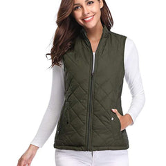 Women’s lightweight quilted sleeveless gilet by Christine Brewer, zip-up design, perfect for layering and casual wear.
