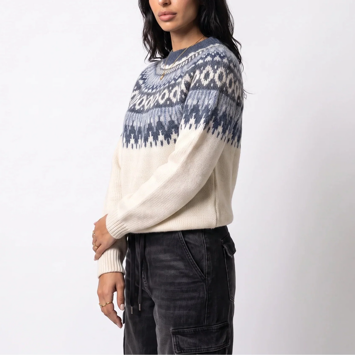 Briar | Blue Nordic Fair Isle Sweater for Women