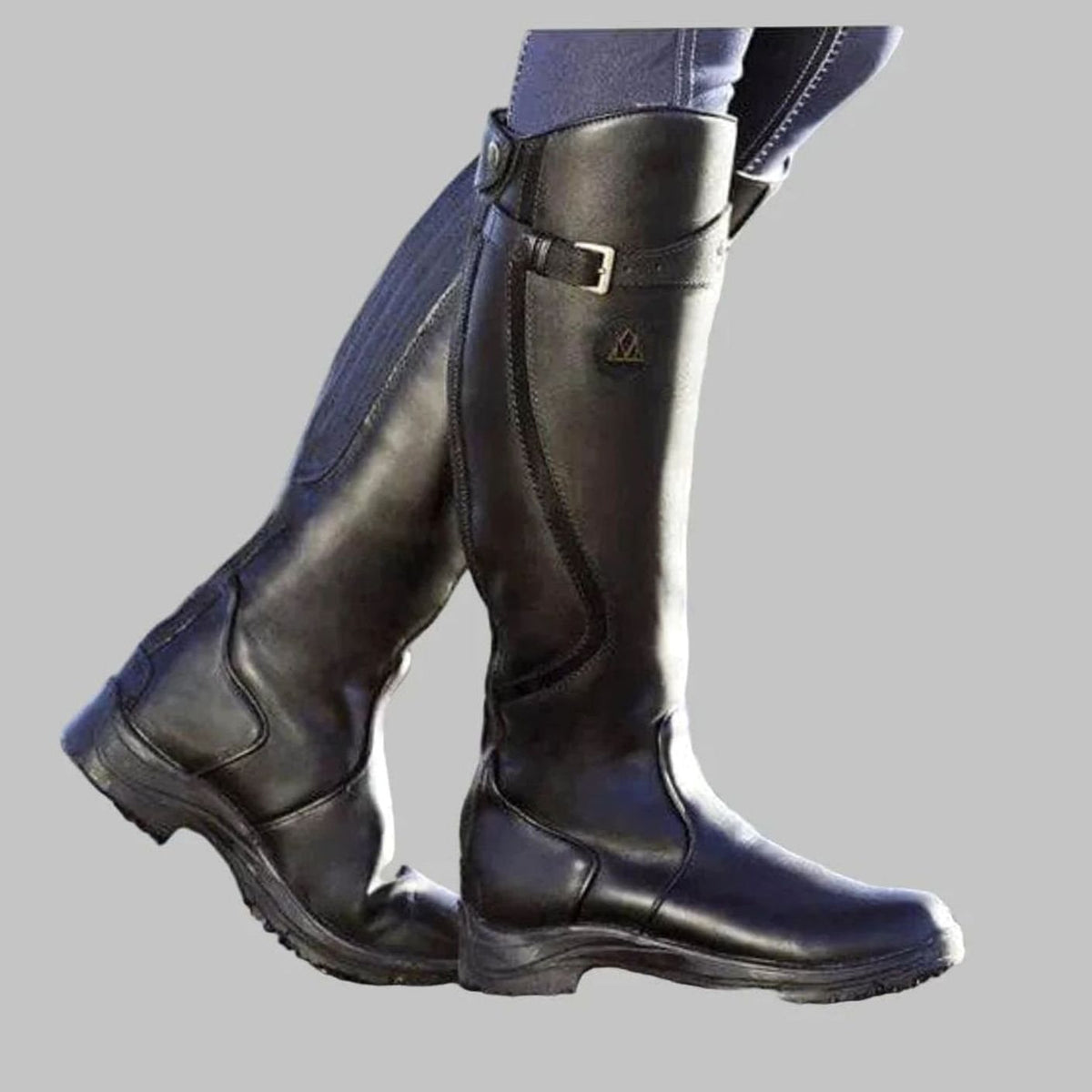 Liv | Knee High Boots, Riding Boots, Women, Leather, Buckle Strap, Full Grain, Equestrian, Tall,