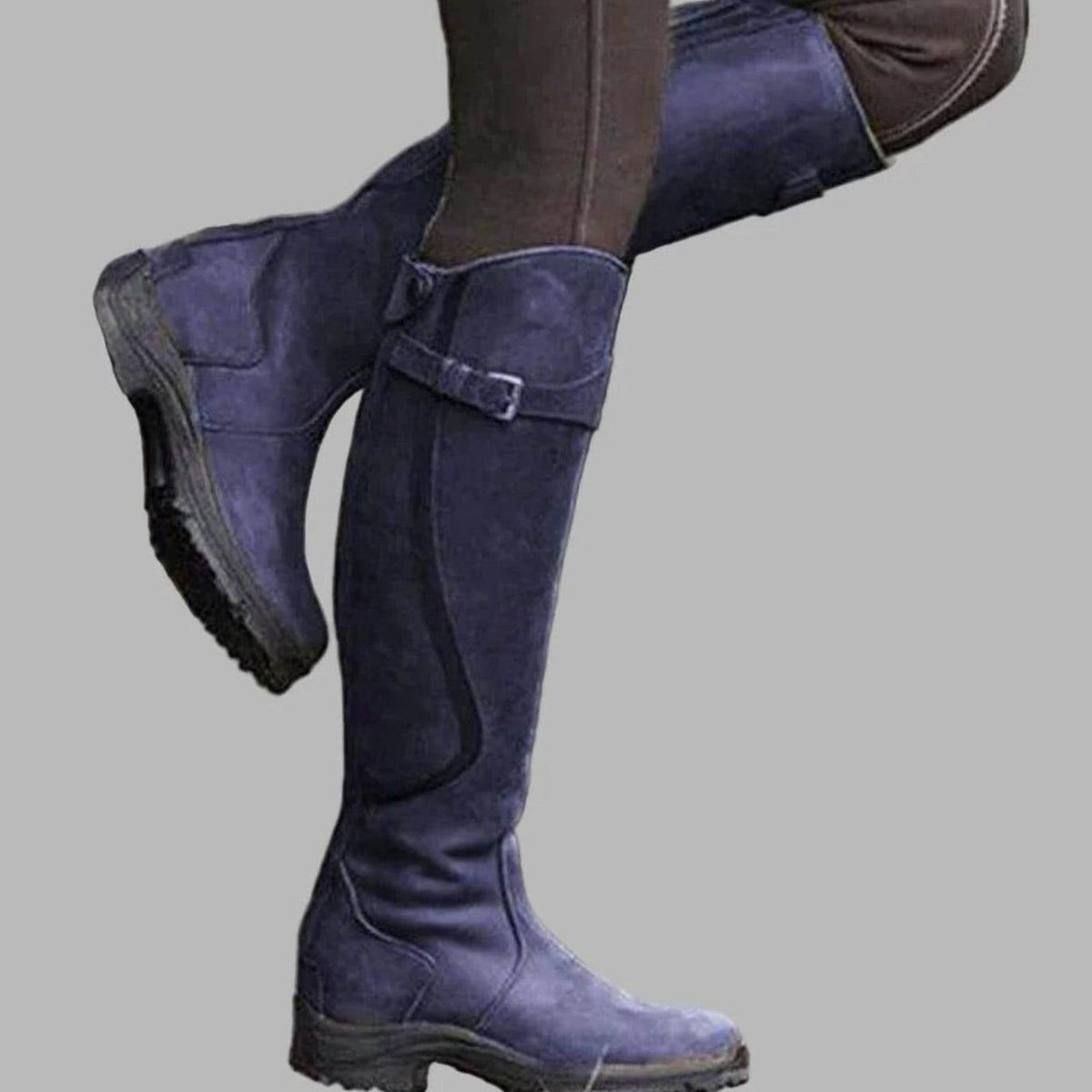 Liv | Knee High Boots, Riding Boots, Women, Leather, Buckle Strap, Full Grain, Equestrian, Tall,